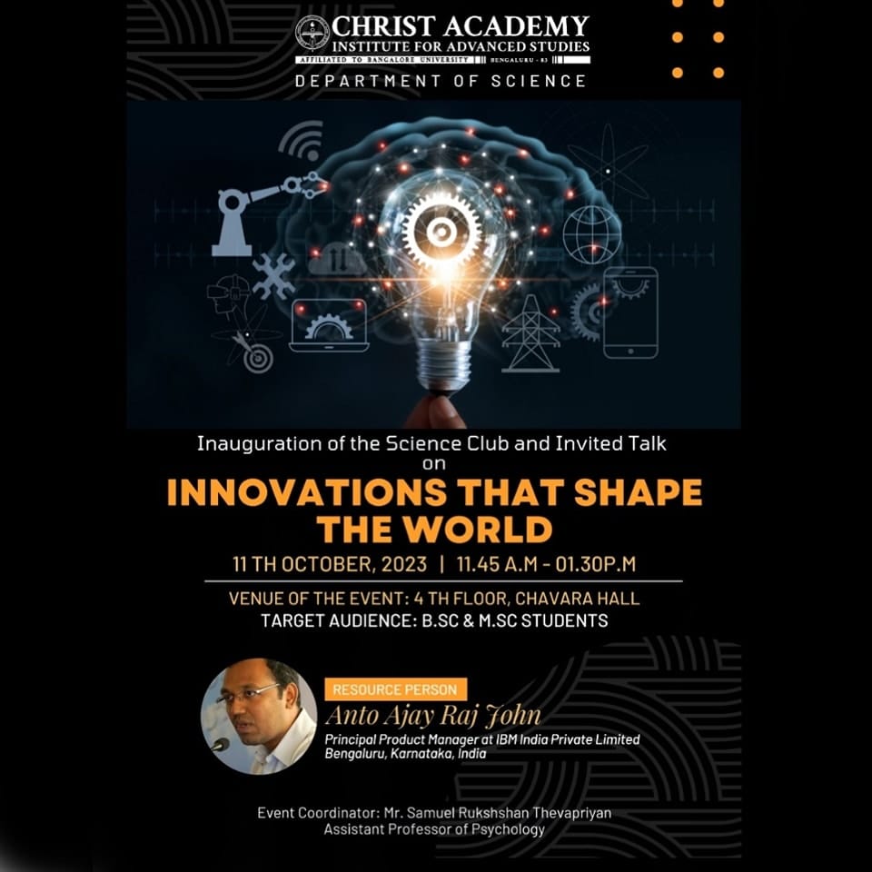 Talk on Innovation that Shape the World