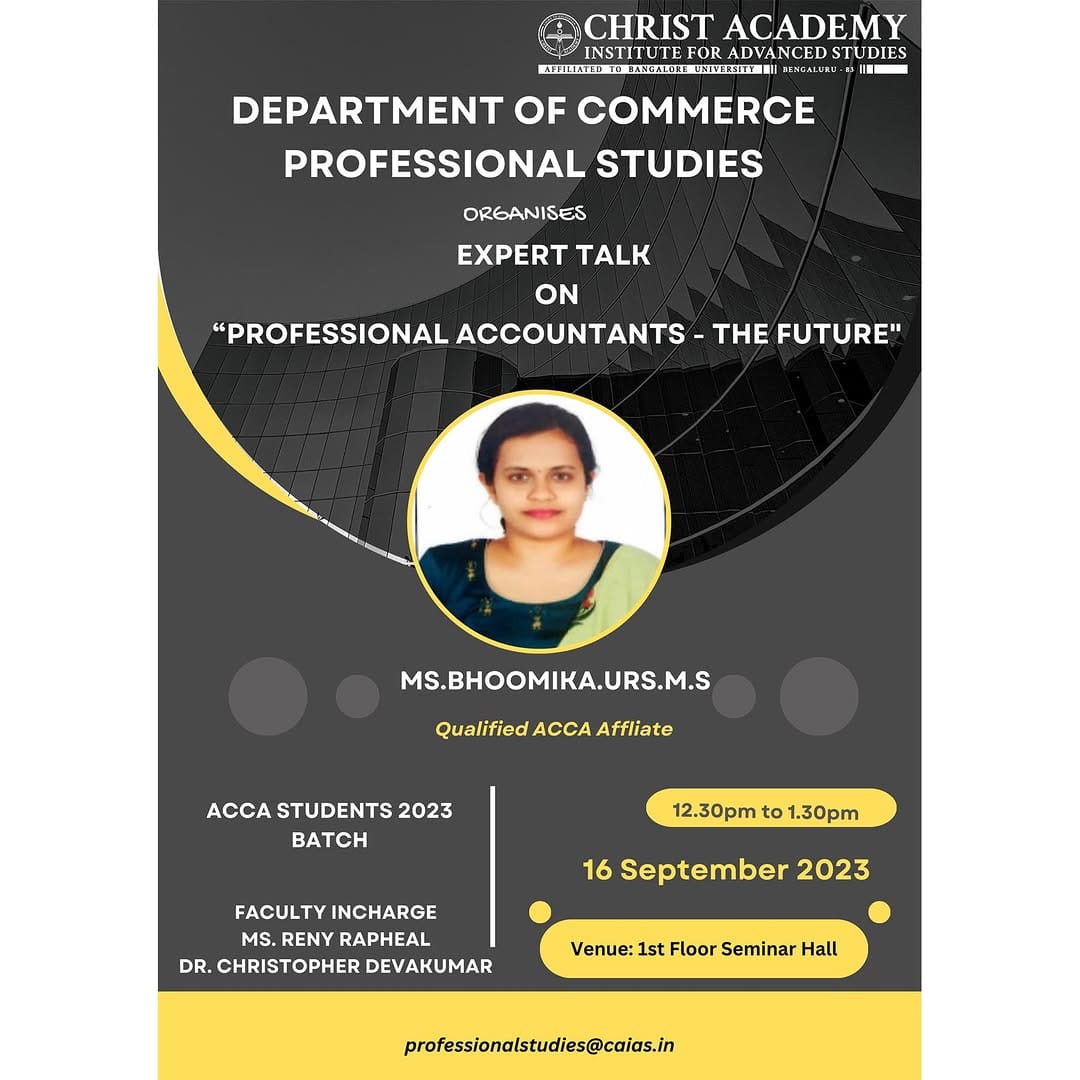 Expert talk on Professional Accountant – The Future