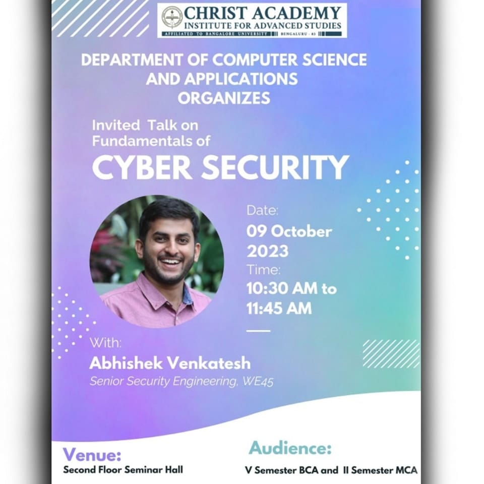  Expert Talk on Fundamentals of Cyber Security 