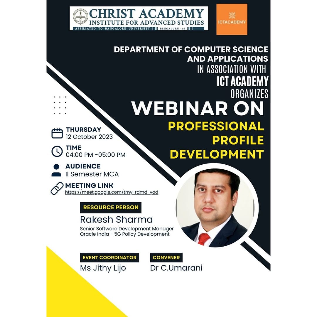 Webinar on Professional Profile Development