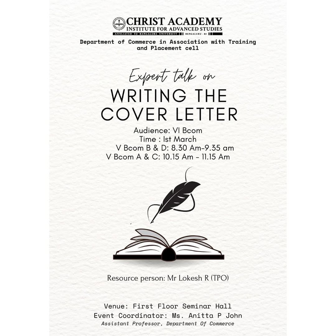 Expert talk on writing the Cover letter