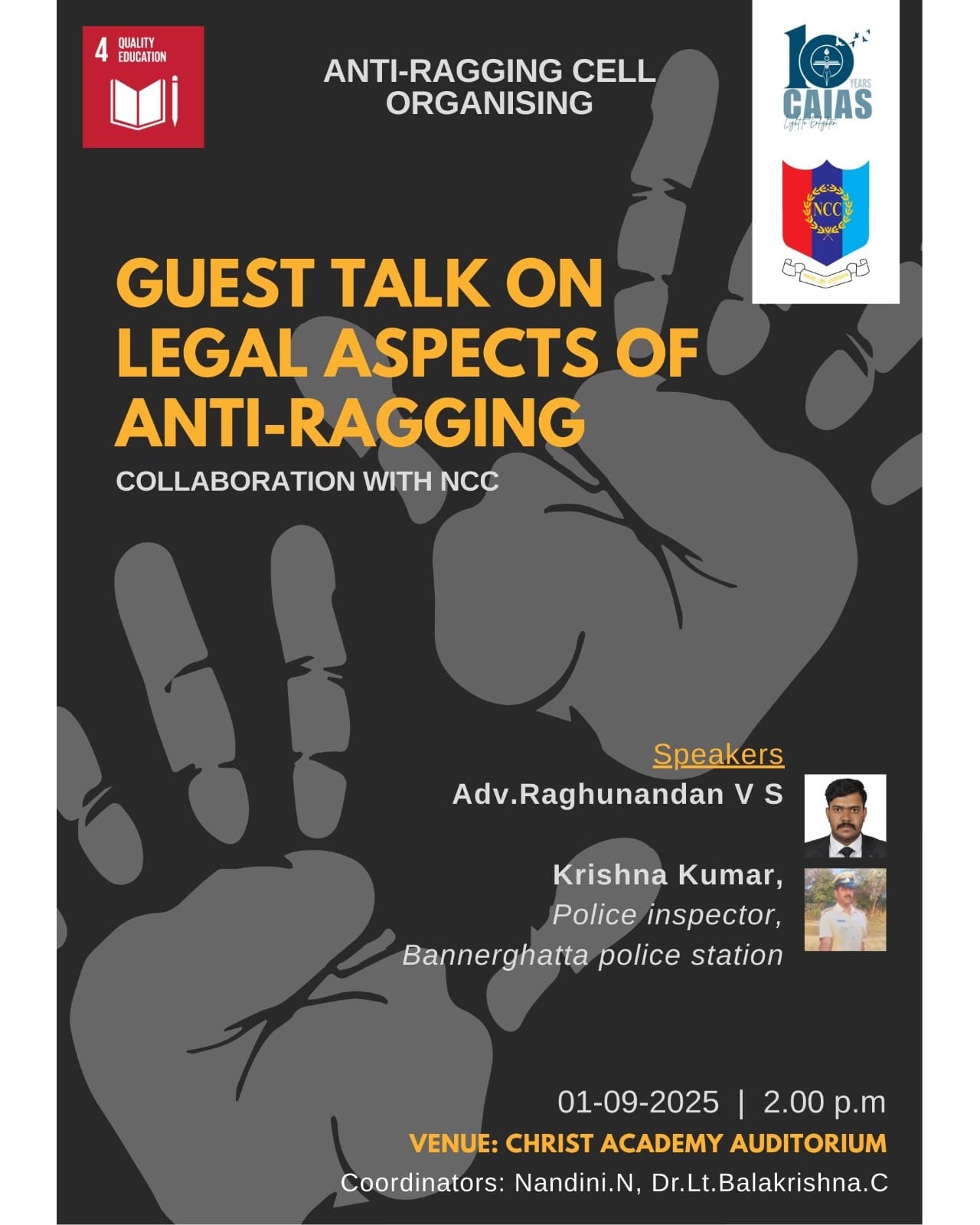 Guest Talk on Legal Aspects of Anti-Ragging