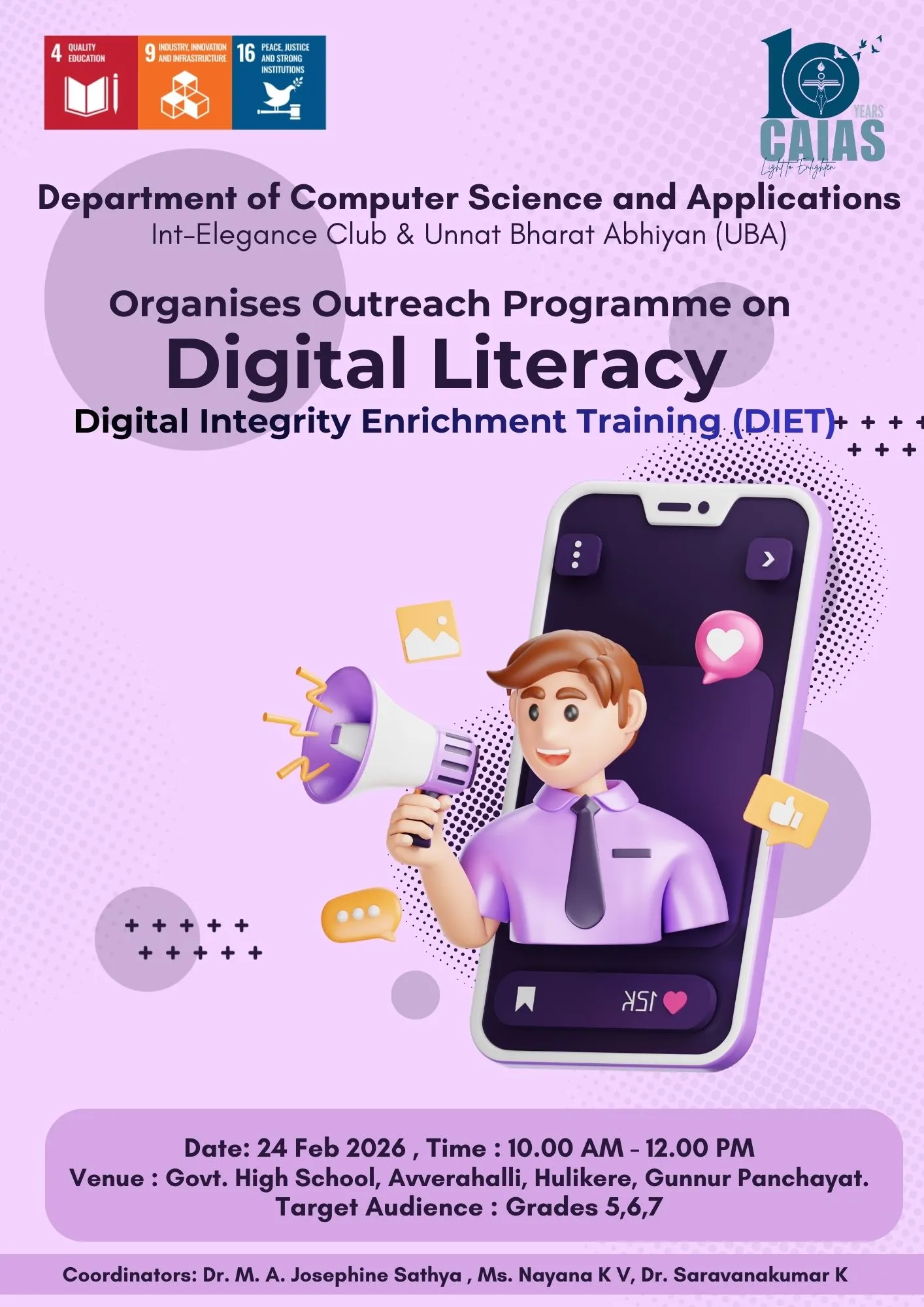 Digital Literacy Awareness Program for Rural Schools - CAIAS